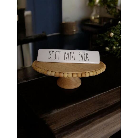 Rae Dunn Desk Name Plate Best Papa Ever Father's Day Birthday Gift - Picture 1 of 5